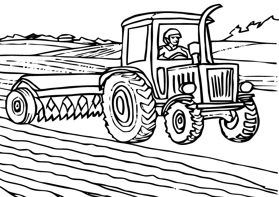 Malvorlage: Traktor (Transport) #141943 - Kostenlose Malvorlagen zum Ausdrucken