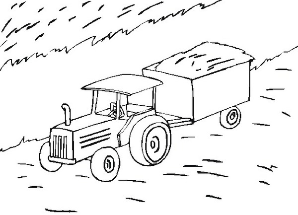Malvorlage: Traktor (Transport) #141951 - Kostenlose Malvorlagen zum Ausdrucken