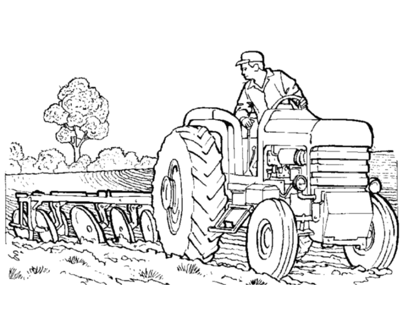 Malvorlage: Traktor (Transport) #141976 - Kostenlose Malvorlagen zum Ausdrucken