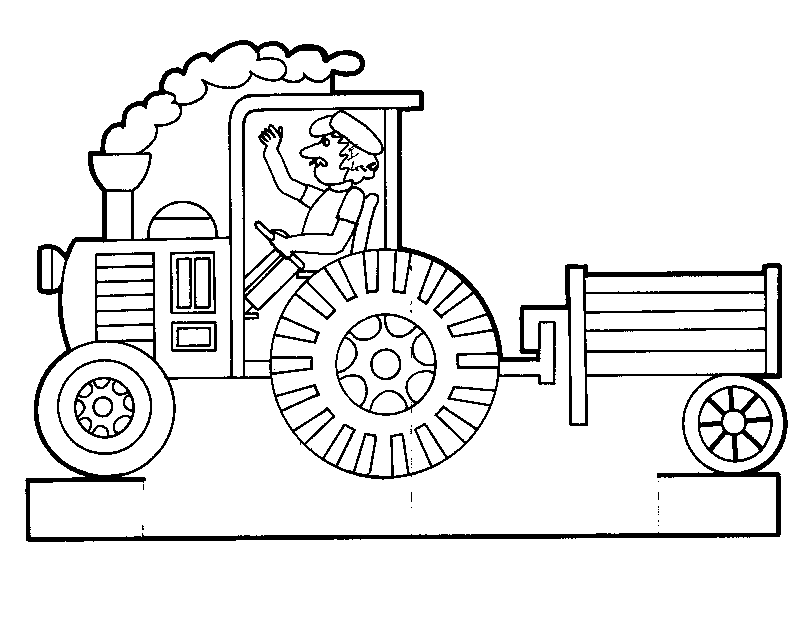 Malvorlage: Traktor (Transport) #141992 - Kostenlose Malvorlagen zum Ausdrucken