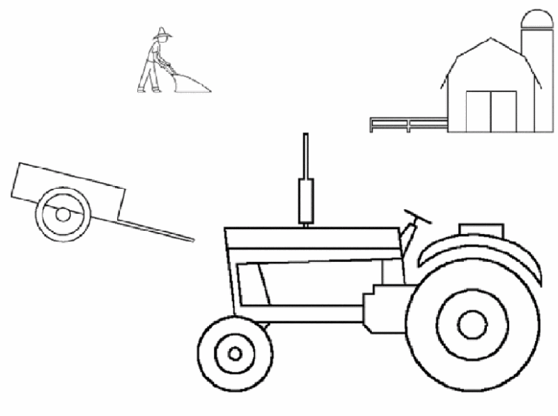 Malvorlage: Traktor (Transport) #142003 - Kostenlose Malvorlagen zum Ausdrucken