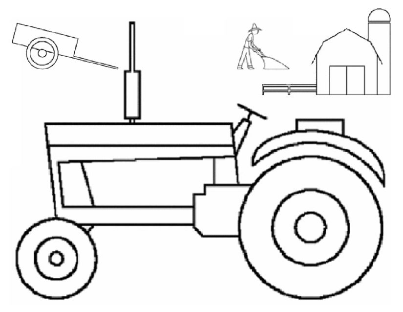 Malvorlage: Traktor (Transport) #142009 - Kostenlose Malvorlagen zum Ausdrucken