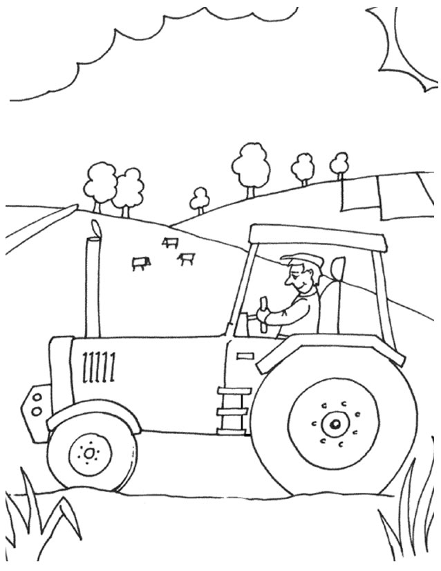 Malvorlage: Traktor (Transport) #142011 - Kostenlose Malvorlagen zum Ausdrucken