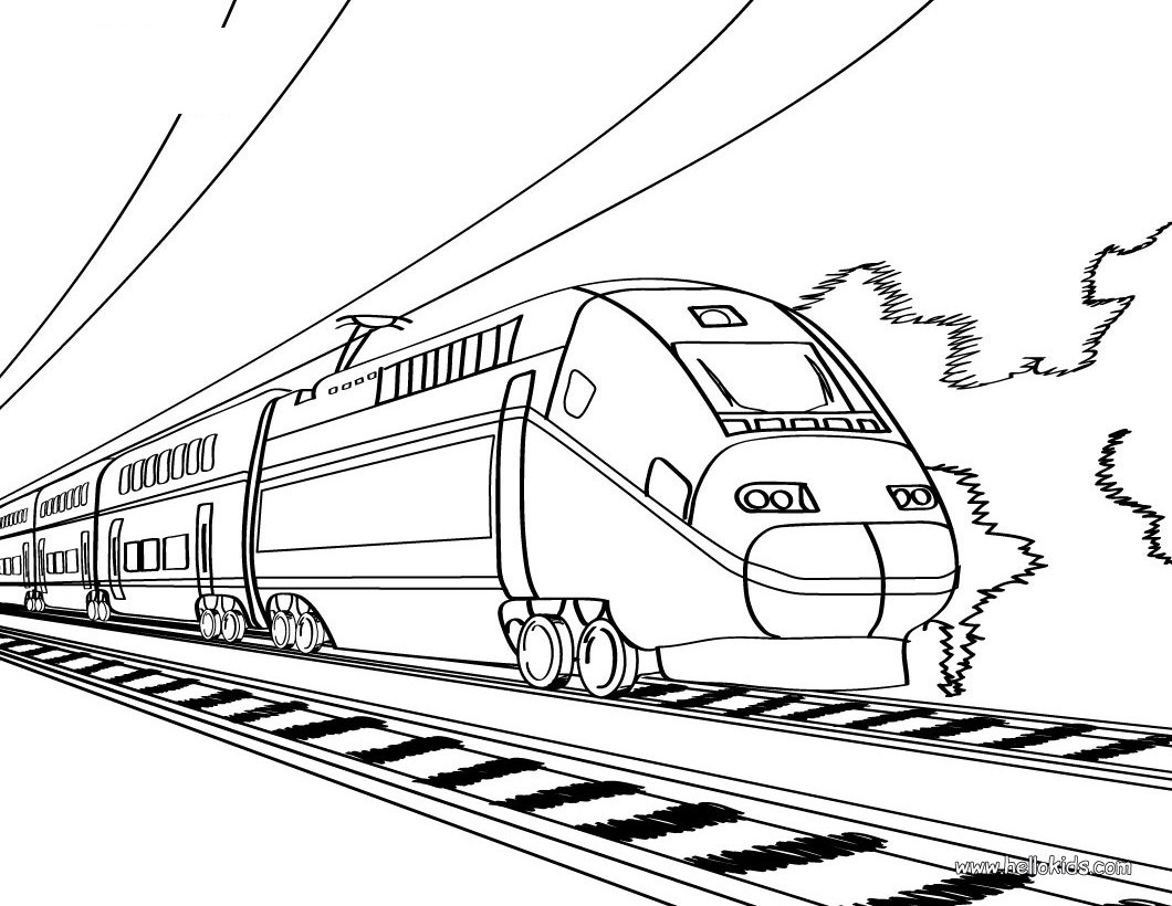 Malvorlage: Zug / Lokomotive (Transport) #135045 - Kostenlose Malvorlagen zum Ausdrucken