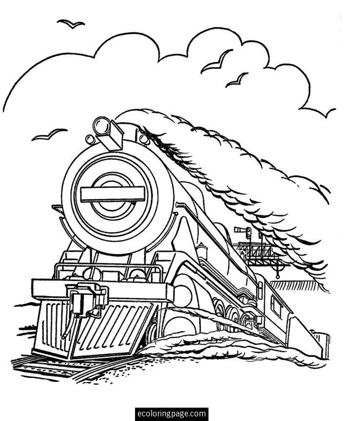 Malvorlage: Zug / Lokomotive (Transport) #135051 - Kostenlose Malvorlagen zum Ausdrucken