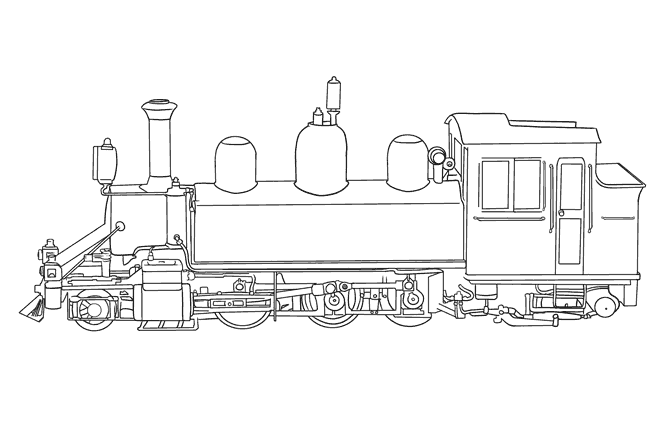 Malvorlage: Zug / Lokomotive (Transport) #135054 - Kostenlose Malvorlagen zum Ausdrucken