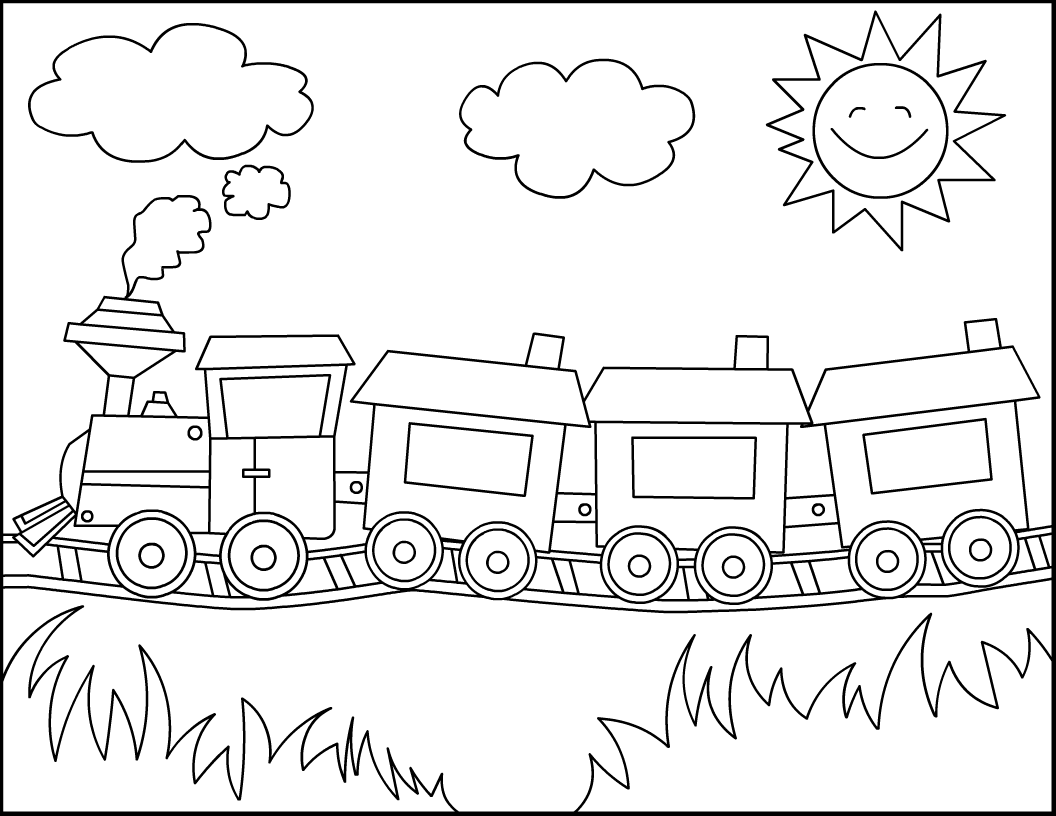 Malvorlage: Zug / Lokomotive (Transport) #135056 - Kostenlose Malvorlagen zum Ausdrucken