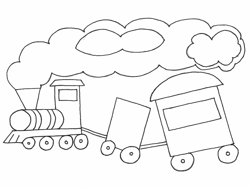 Malvorlage: Zug / Lokomotive (Transport) #135058 - Kostenlose Malvorlagen zum Ausdrucken