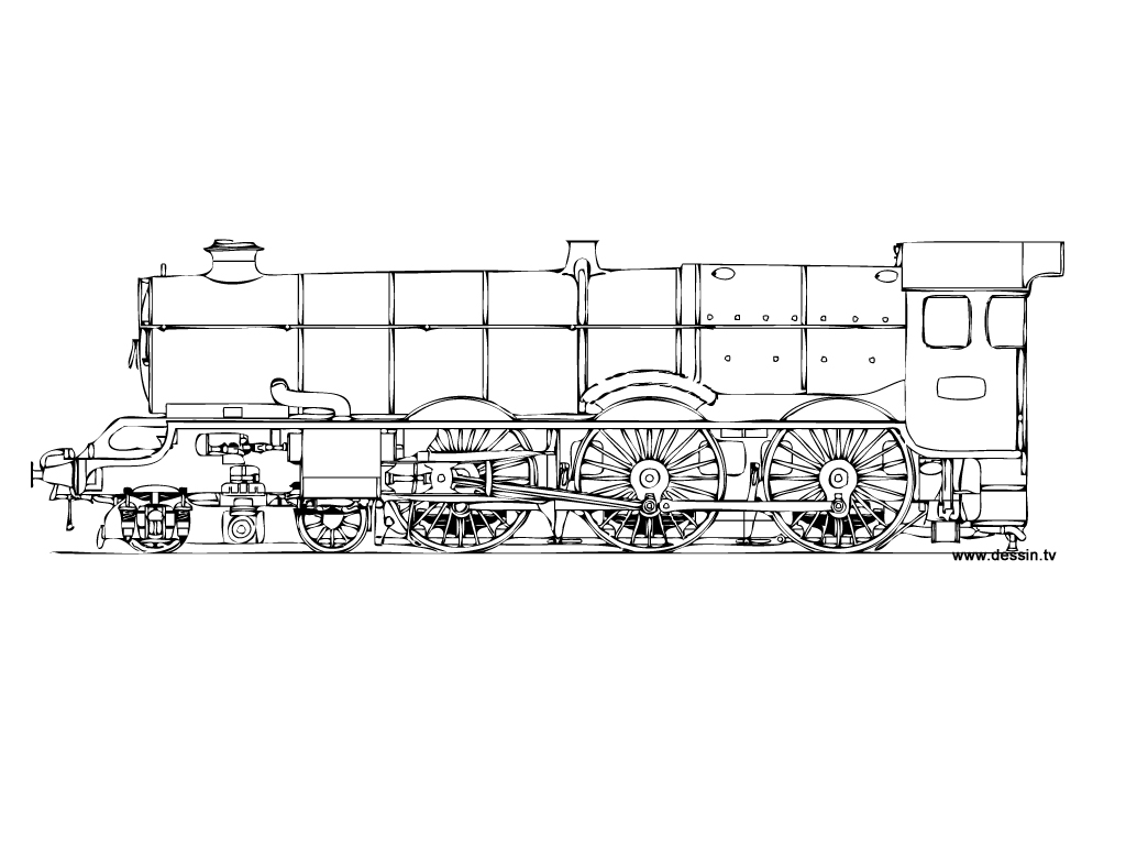 Malvorlage: Zug / Lokomotive (Transport) #135060 - Kostenlose Malvorlagen zum Ausdrucken