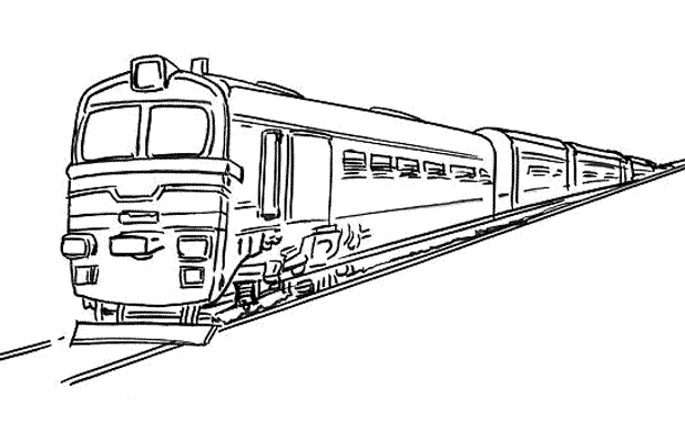 Malvorlage: Zug / Lokomotive (Transport) #135083 - Kostenlose Malvorlagen zum Ausdrucken