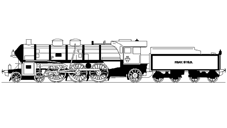 Malvorlage: Zug / Lokomotive (Transport) #135142 - Kostenlose Malvorlagen zum Ausdrucken