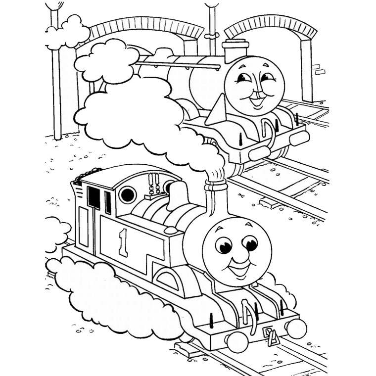 Malvorlage: Zug / Lokomotive (Transport) #135143 - Kostenlose Malvorlagen zum Ausdrucken