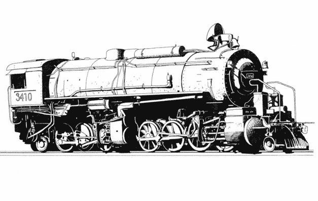 Malvorlage: Zug / Lokomotive (Transport) #135146 - Kostenlose Malvorlagen zum Ausdrucken