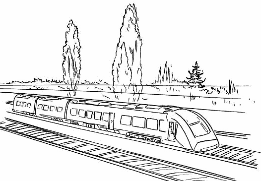 Malvorlage: Zug / Lokomotive (Transport) #135157 - Kostenlose Malvorlagen zum Ausdrucken