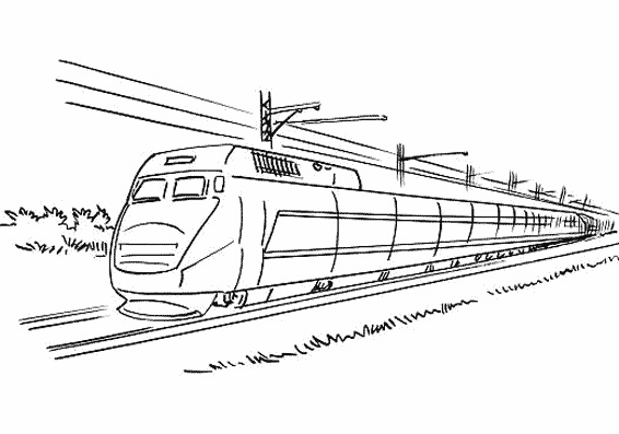 Malvorlage: Zug / Lokomotive (Transport) #135160 - Kostenlose Malvorlagen zum Ausdrucken