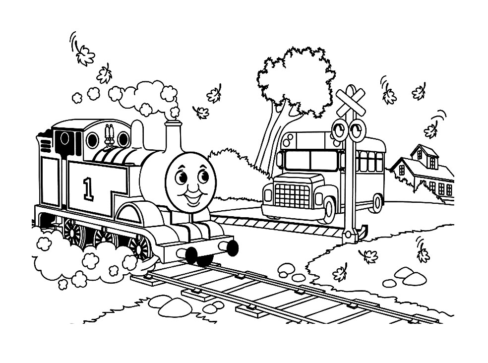 Malvorlage: Zug / Lokomotive (Transport) #135178 - Kostenlose Malvorlagen zum Ausdrucken
