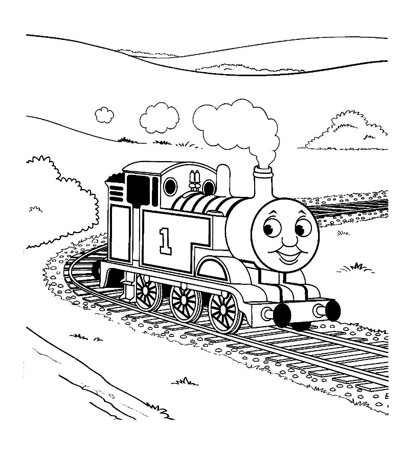 Malvorlage: Zug / Lokomotive (Transport) #135194 - Kostenlose Malvorlagen zum Ausdrucken