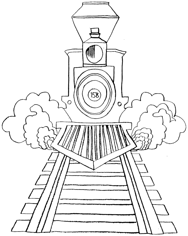 Malvorlage: Zug / Lokomotive (Transport) #135213 - Kostenlose Malvorlagen zum Ausdrucken