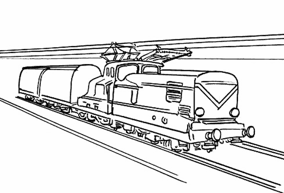 Malvorlage: Zug / Lokomotive (Transport) #135224 - Kostenlose Malvorlagen zum Ausdrucken
